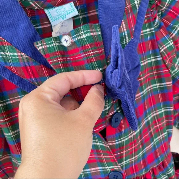 VINTAGE Cottontail Originals Plaid Dress Size 6X - Picture 4 of 7